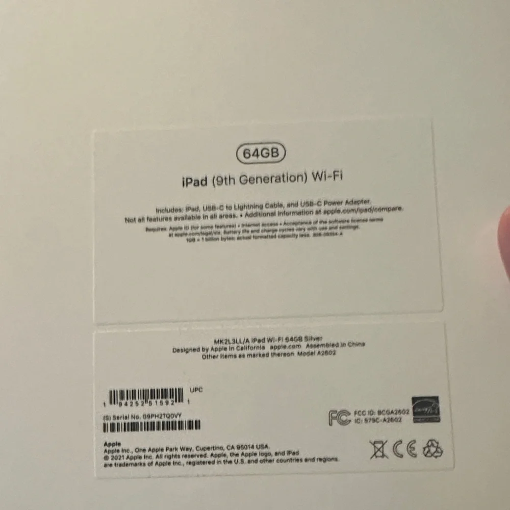 Apple Tablet in Sleek Silver